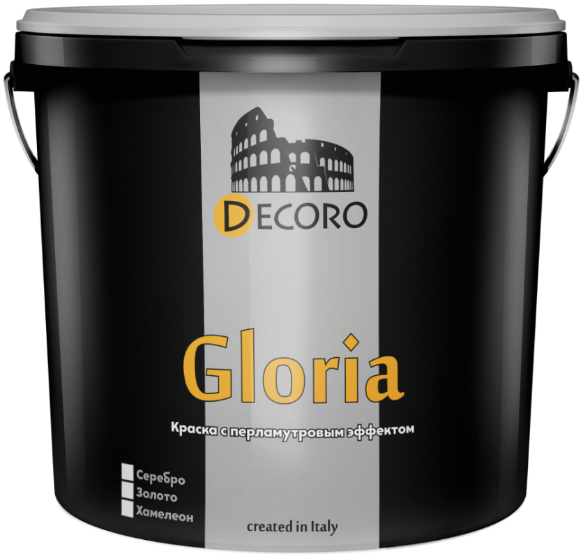 Gloria (Глория) фактурная краска с перламутровым эффектом для декоративных эффектов. Золото