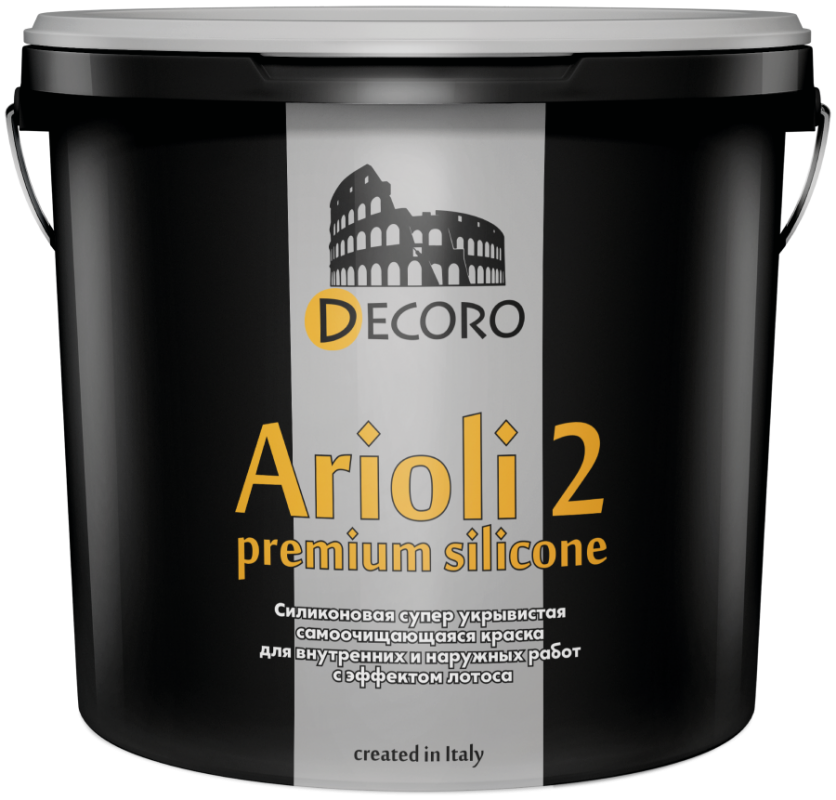 Arioli Premium Silicone (Ариоли Премиум Силикон) силиконовая супер укрывистая самоочищающаяся краска для внутренних и наружных работ с эффектом лотоса